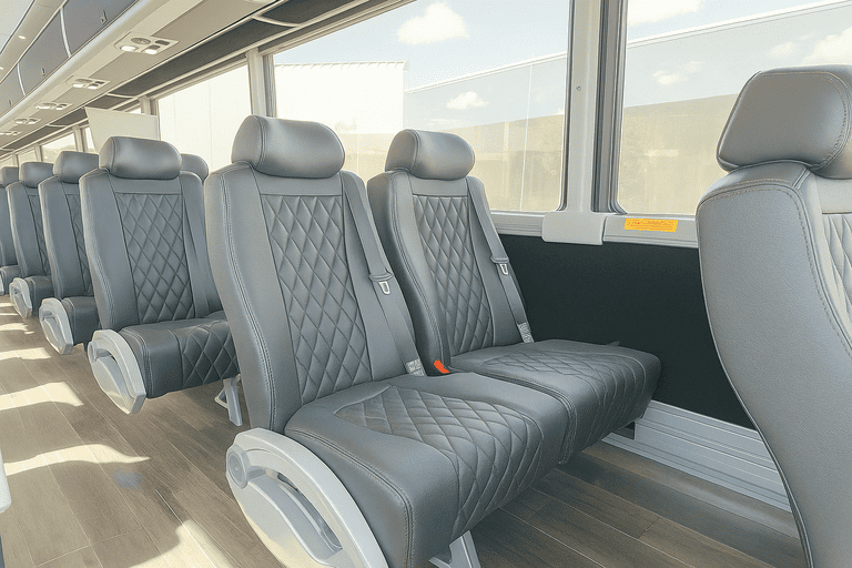 interior of Charter Bus Rental Ventura charter bus