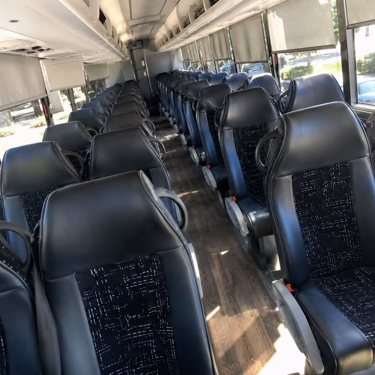 56 passenger charter bus interior