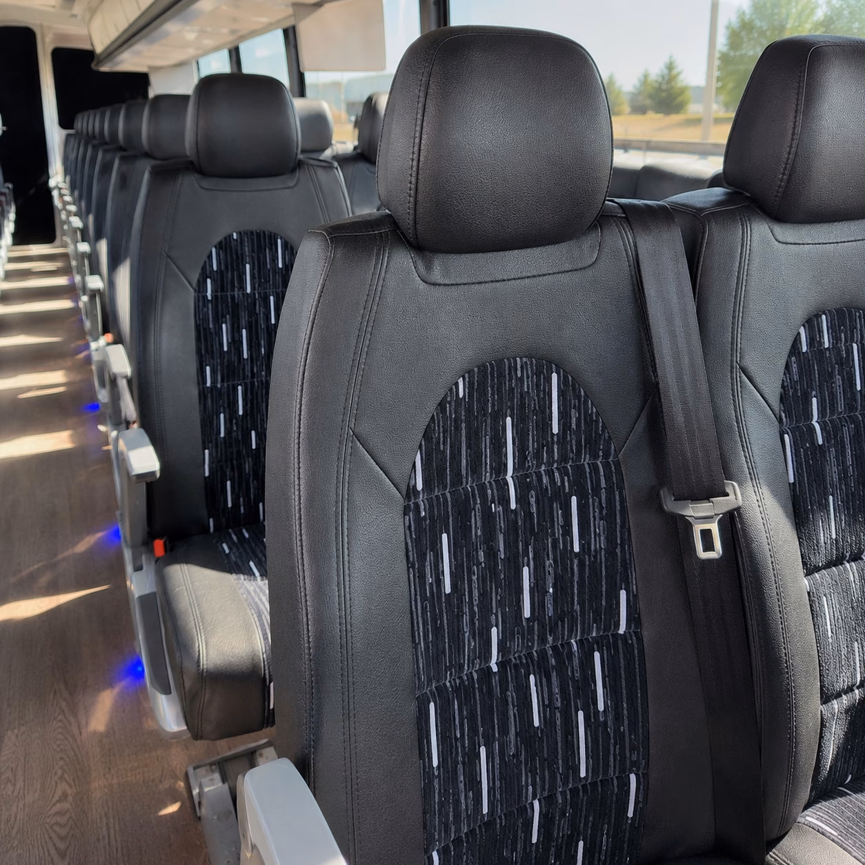 ventura charter bus rental interior